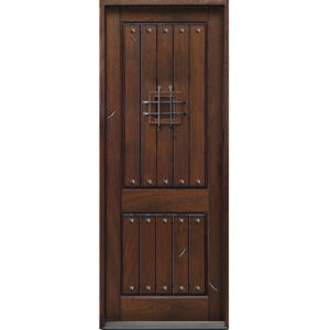 Rustic Mahogany Single Door Prehung Finished – Ready to be installed