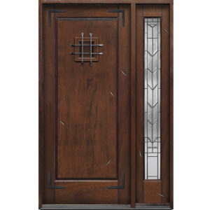 Rustic Mahogany Door Unit Prehung Finished – Ready to be installed