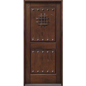 Rustic Mahogany Single Door Prehung Finished – Ready to be installed